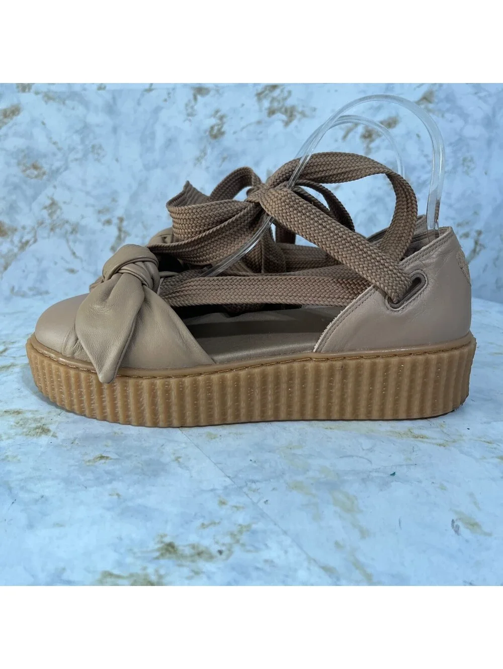Puma Fenty Creeper Rihanna Womens Size 7.5 Shoes Brown Leather Platform Sneakers